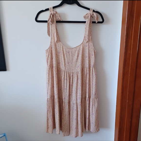 ⛔️SALE PENDING⛔️🆕NWT AE Floral Tie-Strap Babydoll Dress in 'Pink' - Picture 16 of 16